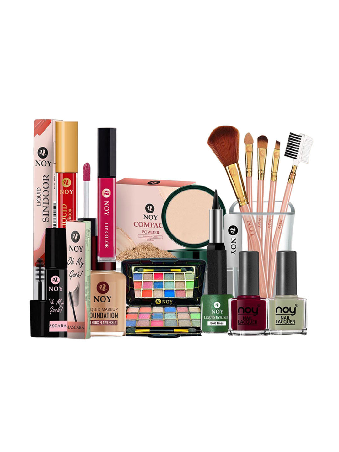 NOY 15-Pcs Makeup Combo - Captivate Hearts With Your Beauty - Combo No 1473