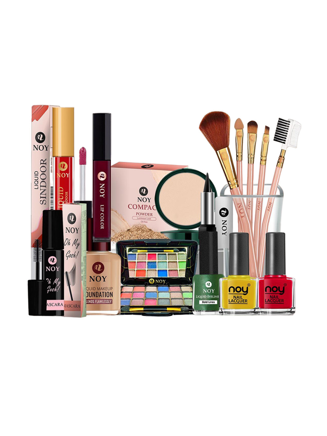 NOY Bliss 15Pcs Makeup Combo-Perfect Harmony Of Beauty Essentials - Combo No 1424