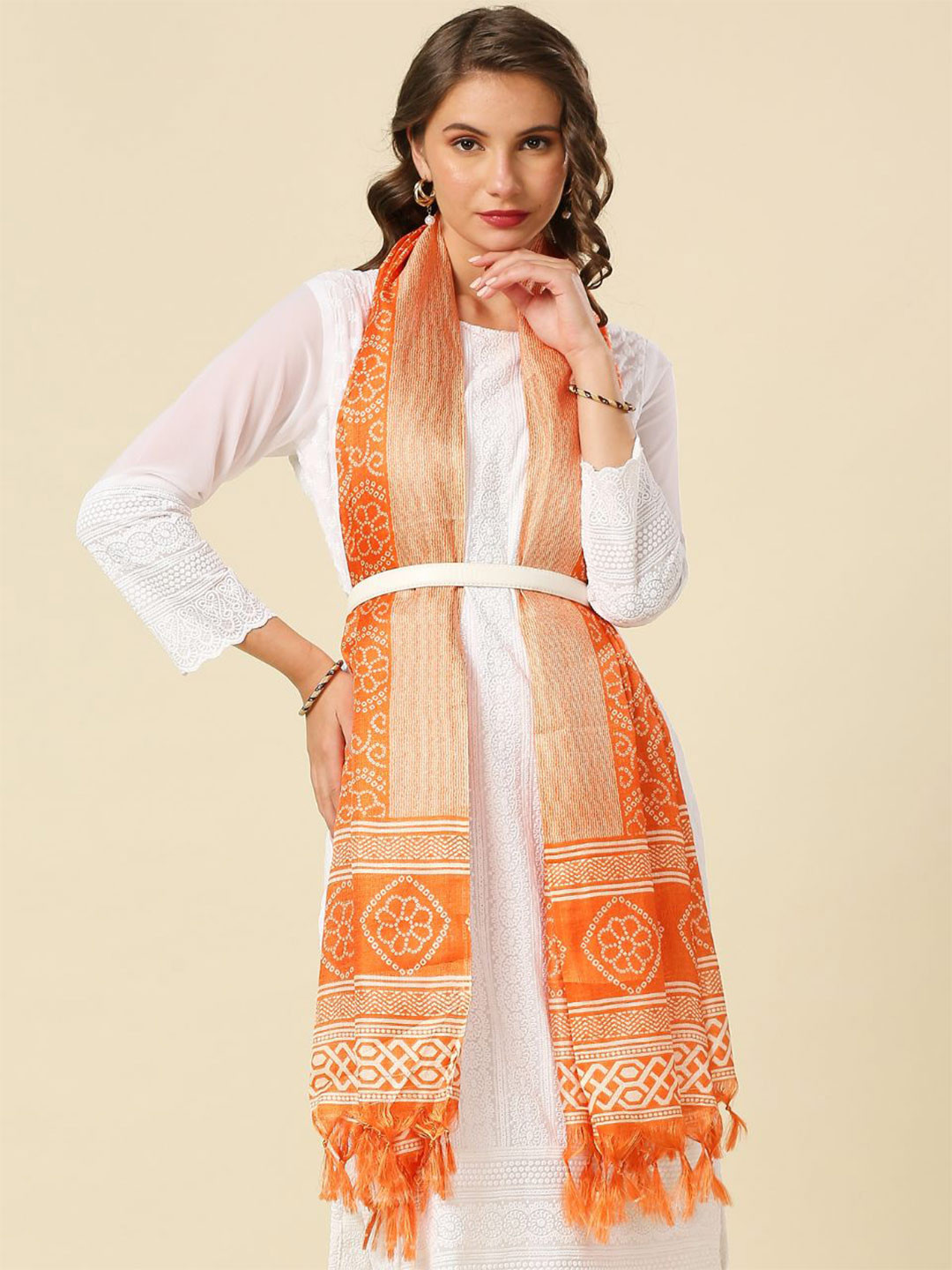 Dupatta Bazaar Bandhini Printed Art Silk Dupatta