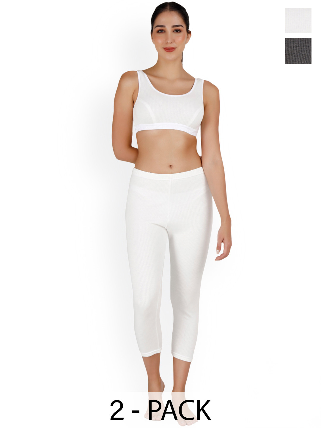 SELFCARE Women Pack Of 2 Ribbed Thermal Sets