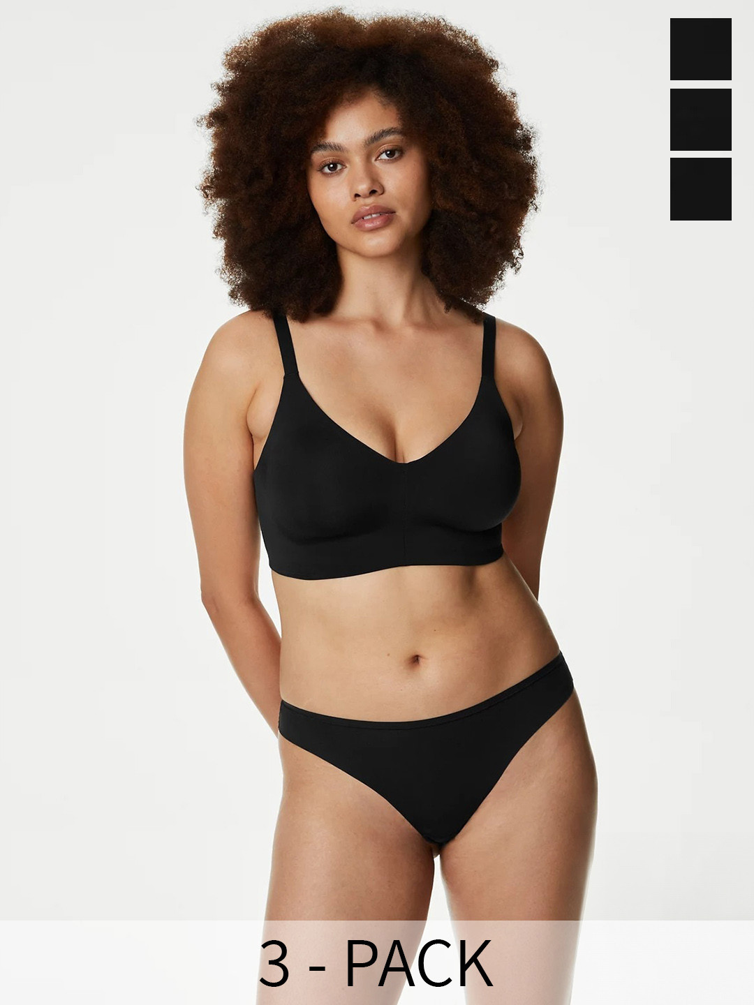 Marks & Spencer Pack Of 3 Thongs Briefs