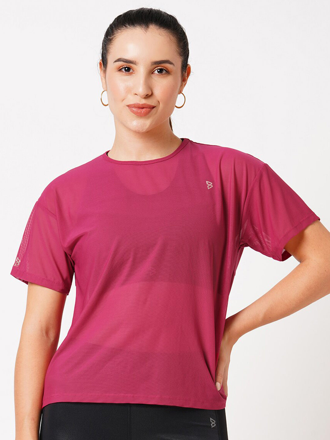 BODD ACTIVE Raglan Sleeves Semi Sheer Regular T-shirt