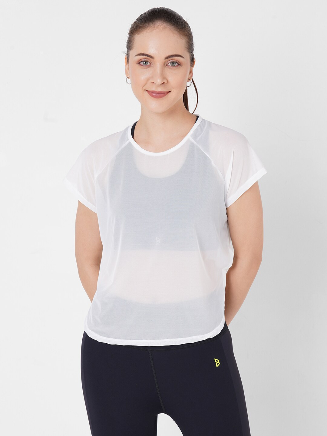 BODD ACTIVE Raglan Sleeves Semi Sheer Regular T-shirt