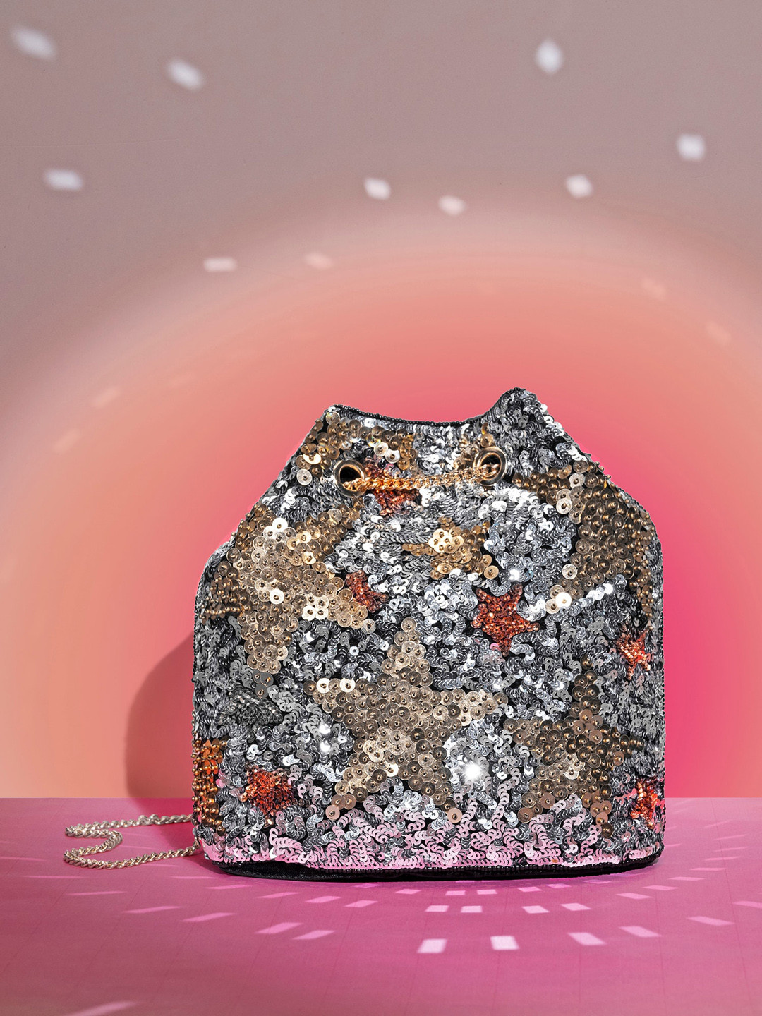 Accessorize Women Star Sequin Duffle Bag
