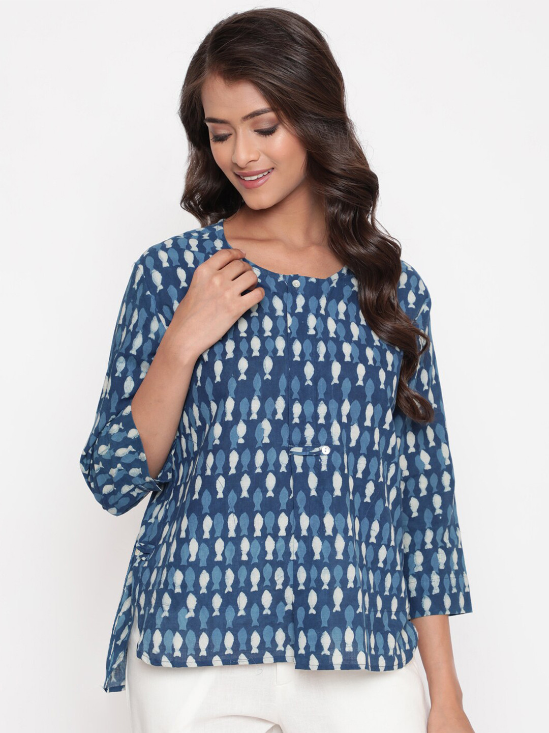 SAVI Printed Cotton Tunic
