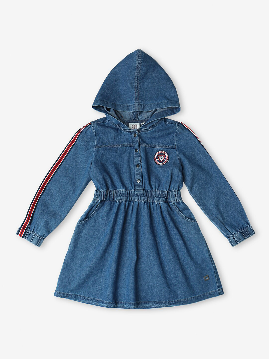 Ed-a-Mamma Hooded   Cotton Fit & Flare Dress