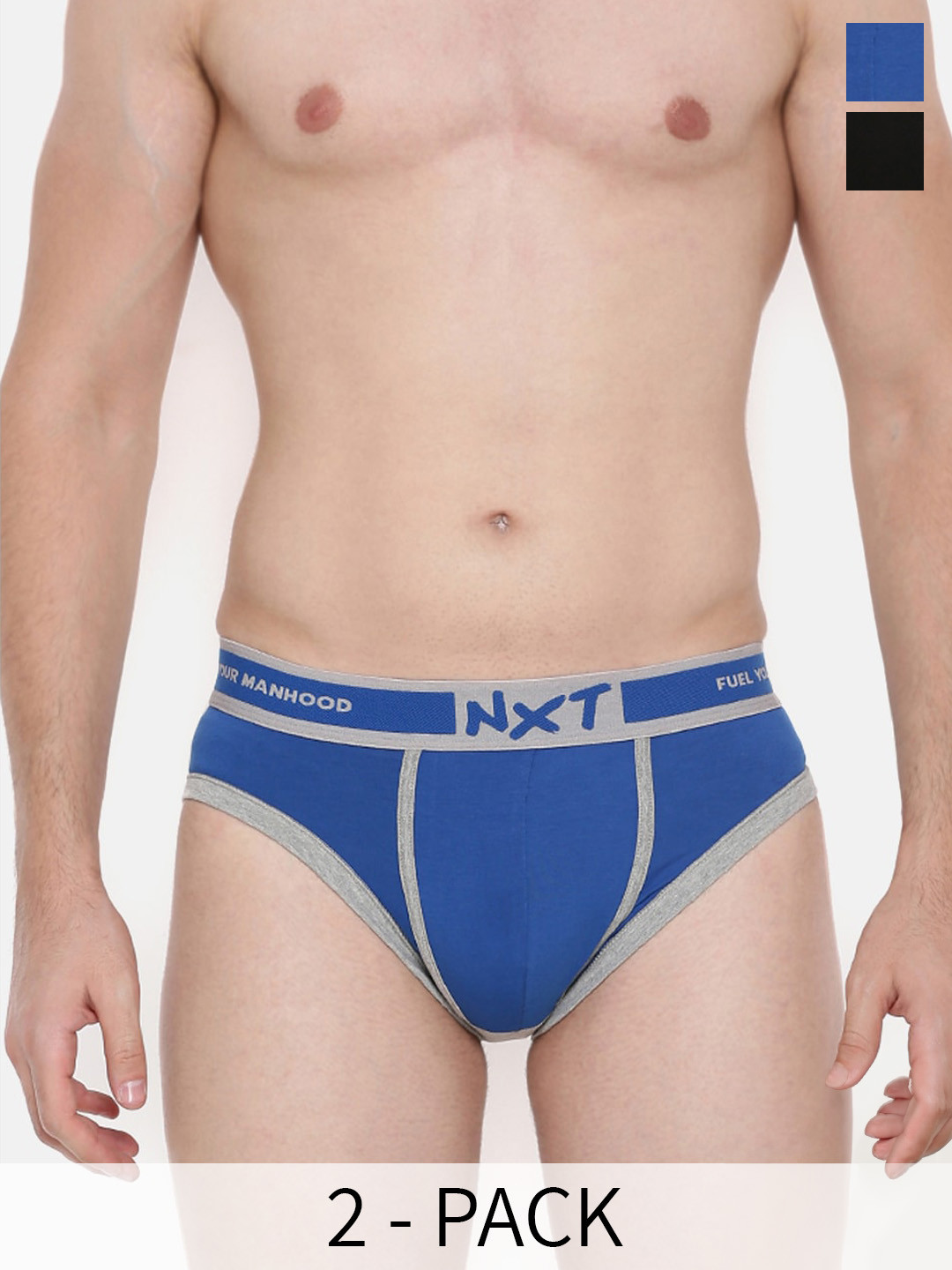Force NXT Pack Of 2 Men Premium Egyptian Cotton Four Way Stretch Brief