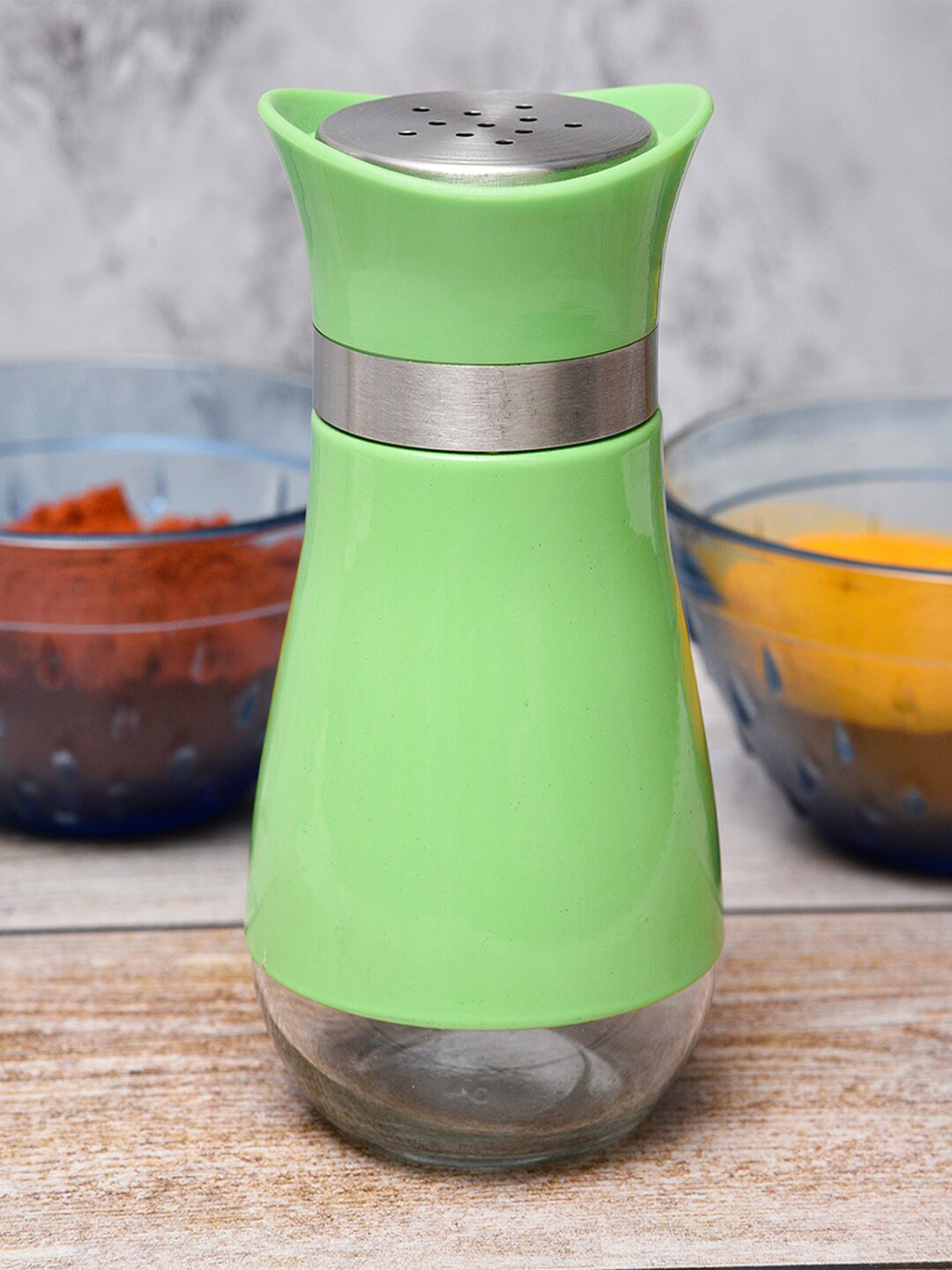 Kuber Industries Green Salt & Pepper Shaker