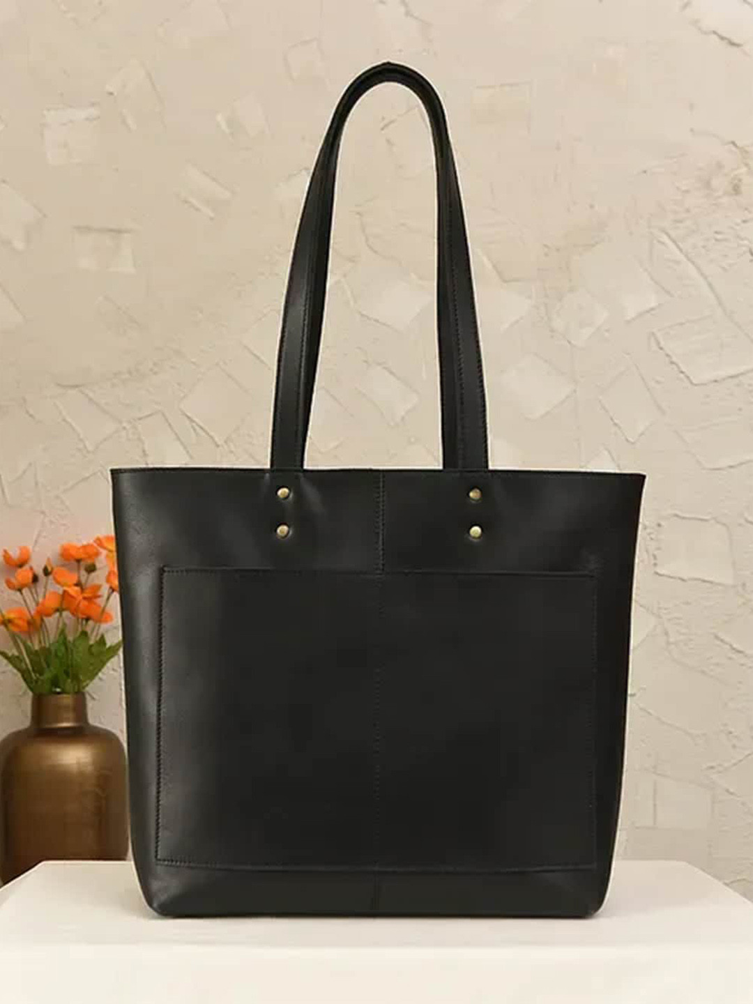 Jalwa Art Leather Oversized Structured Shoulder Bag