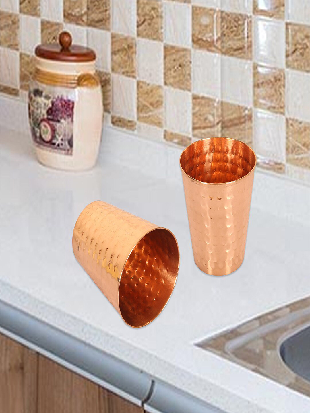 Kuber Industries Copper Toned Stainless Steel Tumbler - 200 ml