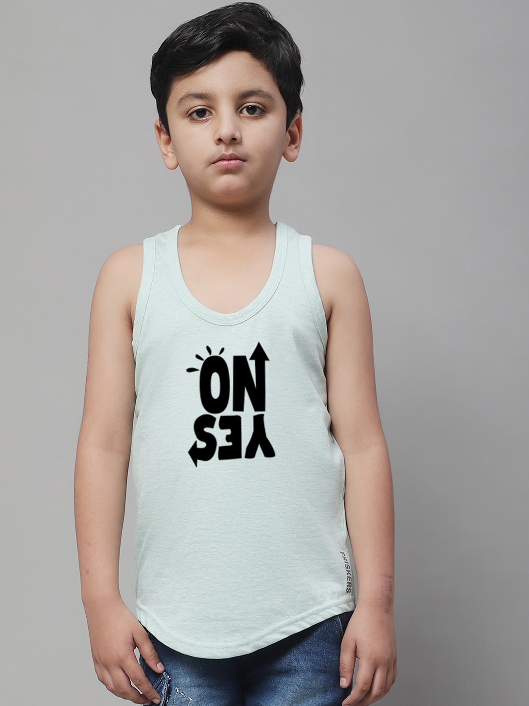 Friskers Boys Printed Pure Cotton Rich Sleeveless Innerwear Vests 3110KDC266-ML33-2-3Y