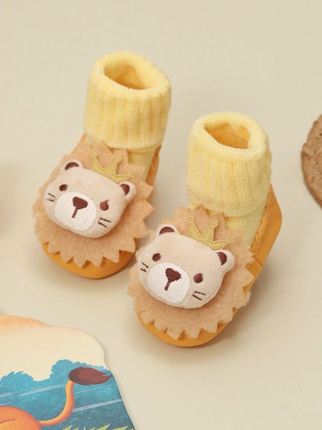 Yellow Bee Infants Boys Patterned Cotton Ankle Length Shoe Socks