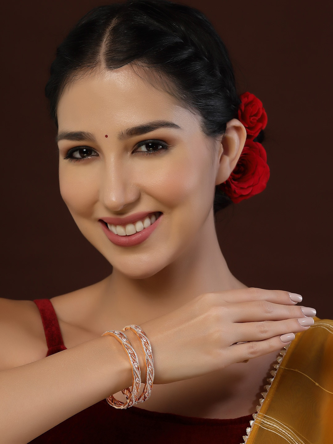 PANASH Set OOf 2 Gold Plated Bangle