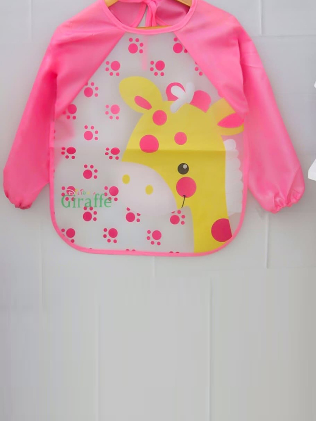 Yellow Bee Girls Giraffe Printed Bibs