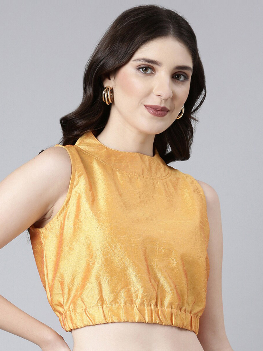 Souchii High Neck Saree Blouse