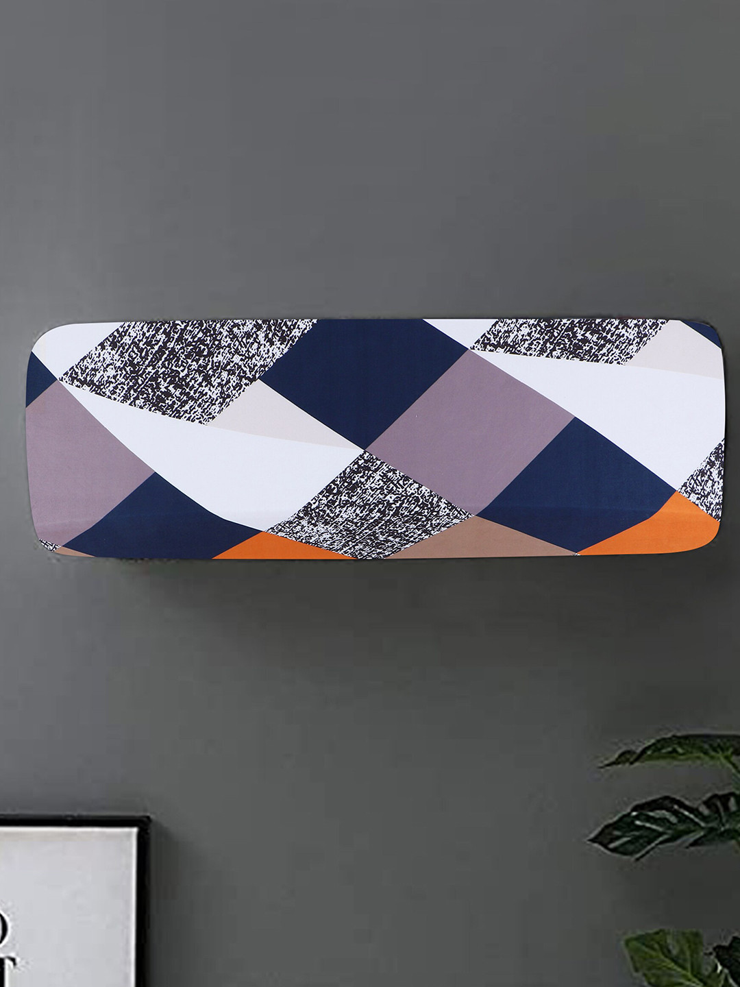 Dakshya Industries Blue & White Printed Split Air Conditioner Cover