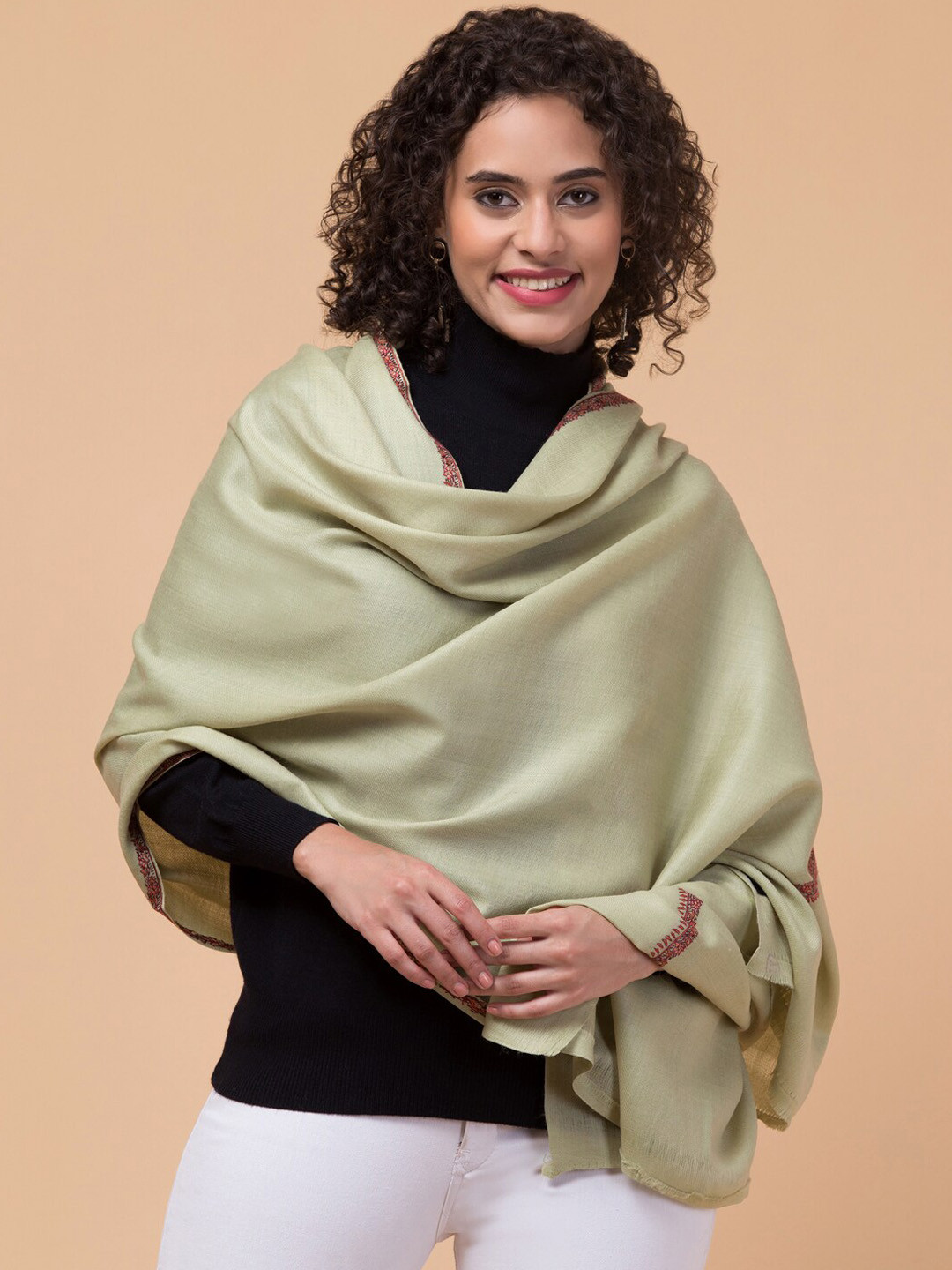 Tweedle Paisley Embroidered Pasmina Shawl