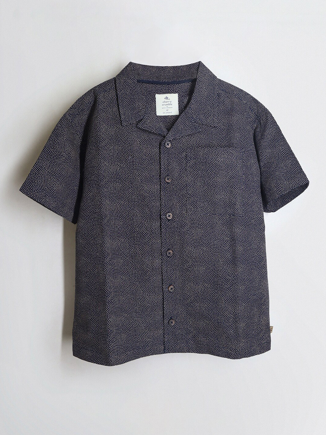 Cherry Crumble Boys Comfort Micro Disty Printed Pure Cotton Casual Shirt