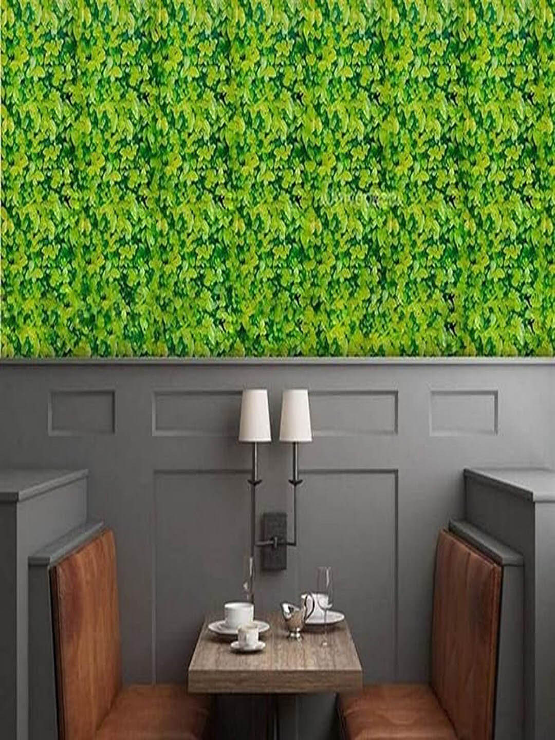 Univocean Green Leaf Design Peel & Stick Self Adhesive PVC Wallpaper