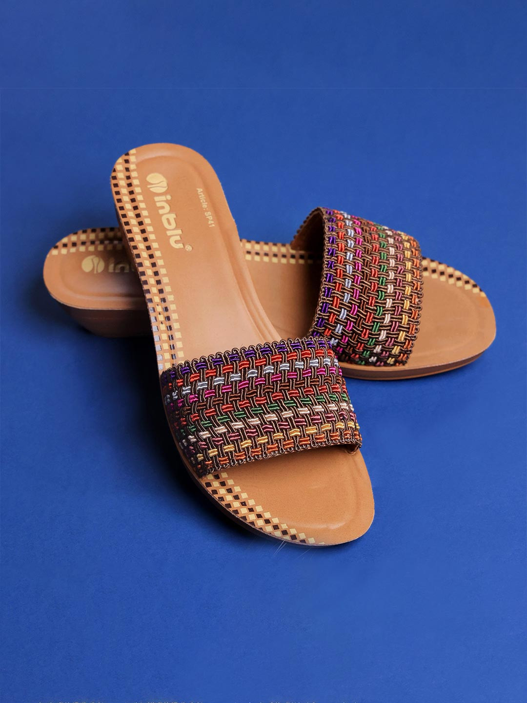 Inblu Lightweight & Anti Skid Textured Open Toe Wedges