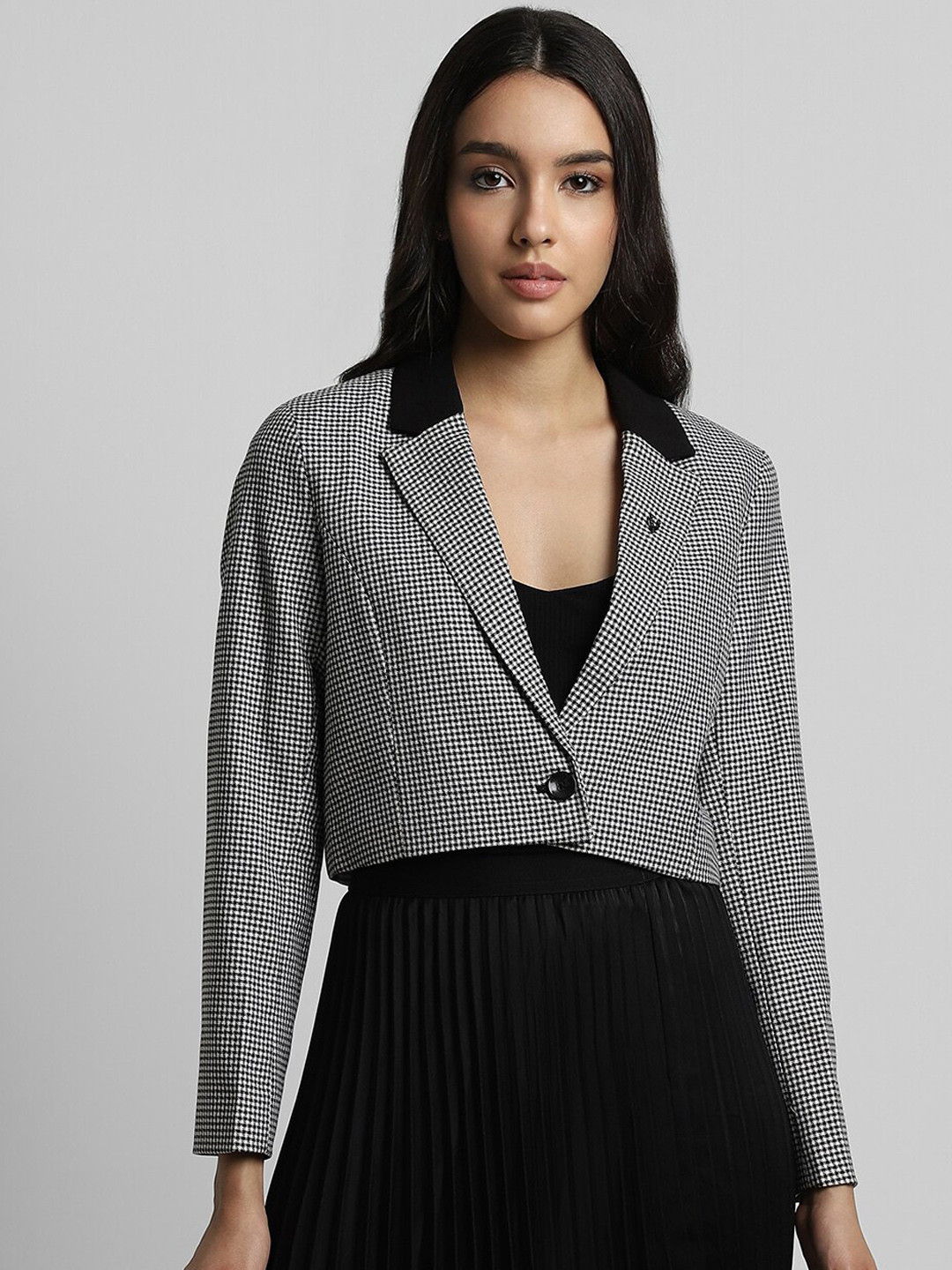 Allen Solly Woman Women Printed Crop Blazer