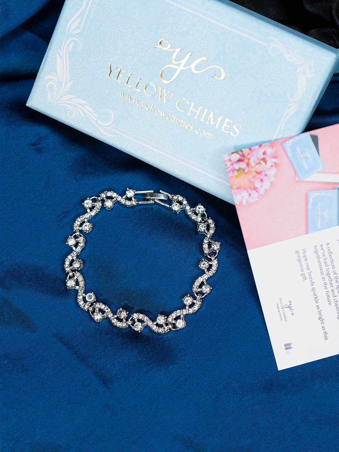 Yellow Chimes Cubic Zirconia Link Bracelet