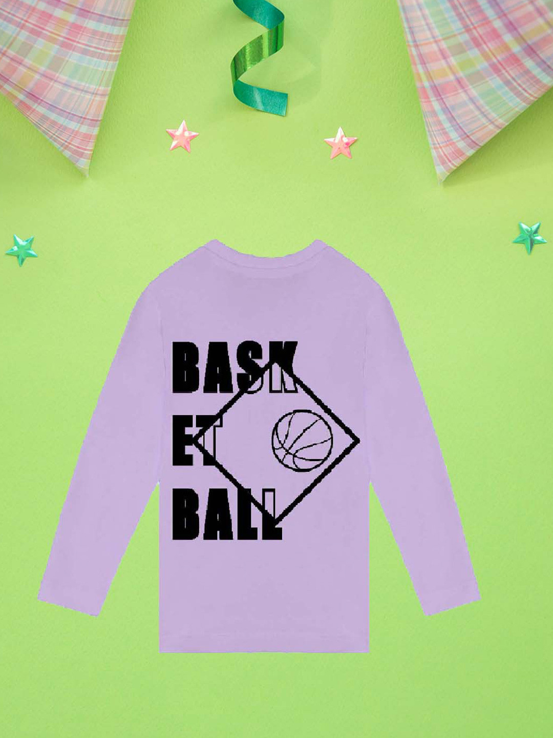 NUSYL Boys Purple Biker V-Neck Applique T-shirt