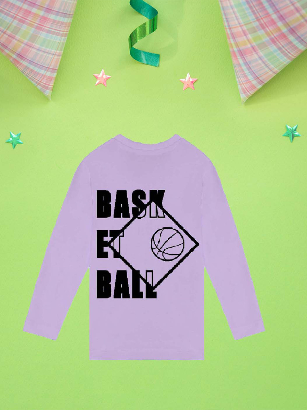 NUSYL Boys Purple Biker V-Neck Applique T-shirt