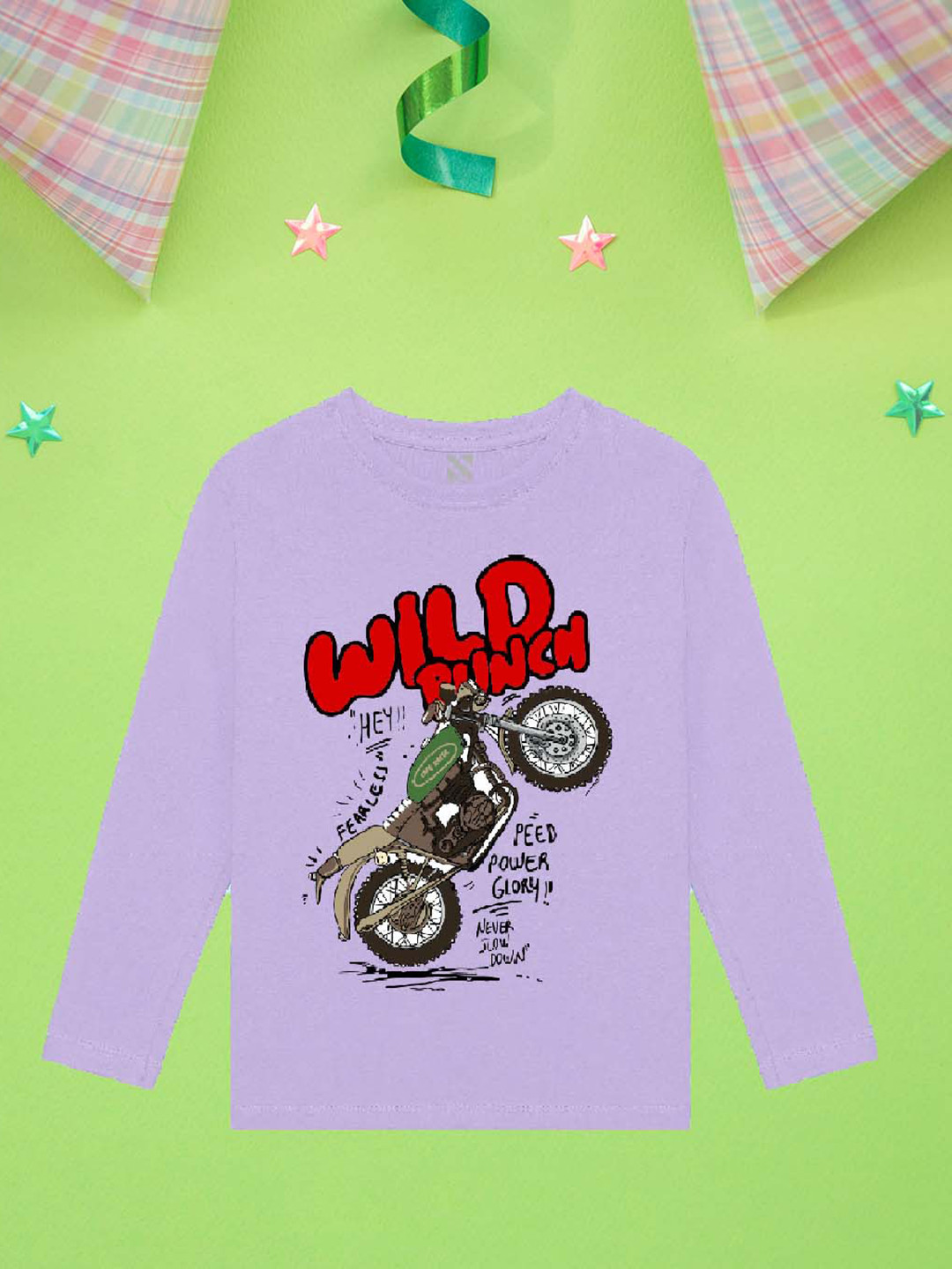 NUSYL Boys Purple V-Neck T-shirt