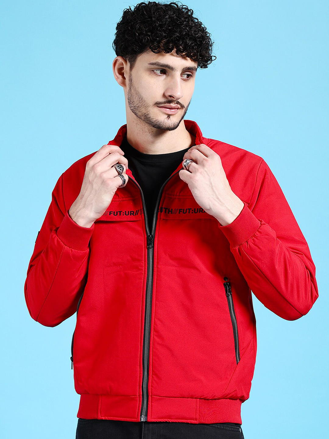 The Indian Garage Co Men Red Outdoor Padded Jacket