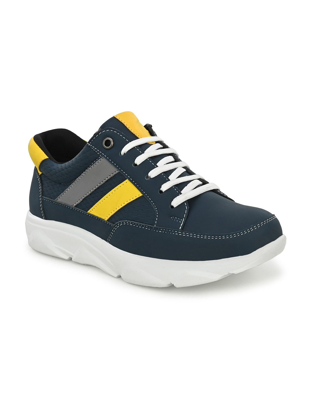 John Karsun Men Striped Antibacterial Contrast Sole Sneakers