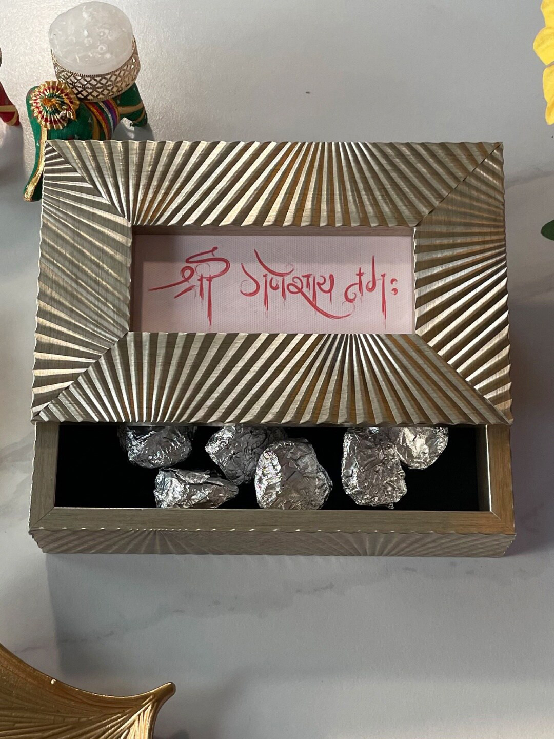Art Street Silver-Toned Diwali Festive Gifting Box