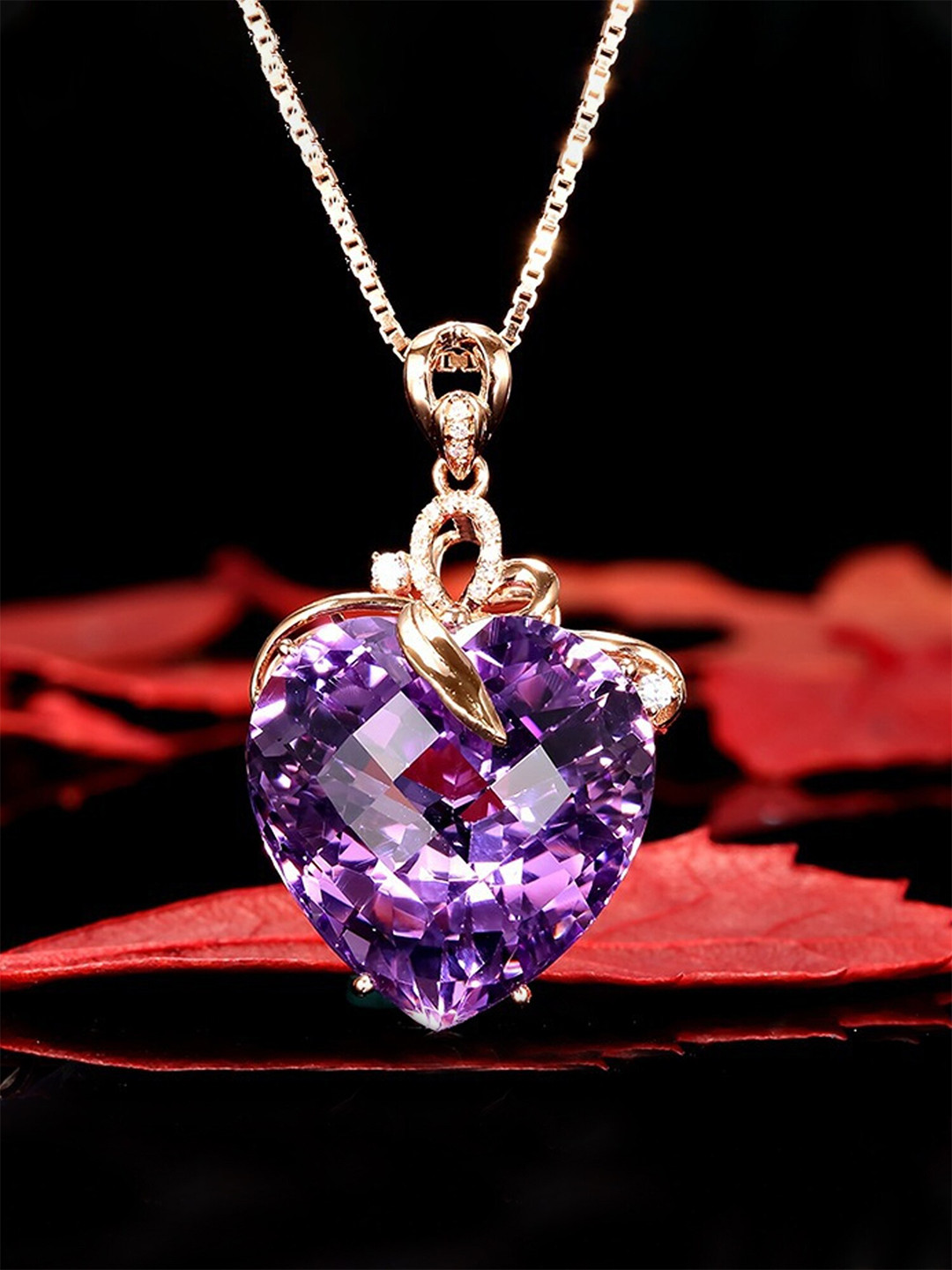 Yellow Chimes Heart Charm Pendant With Chain