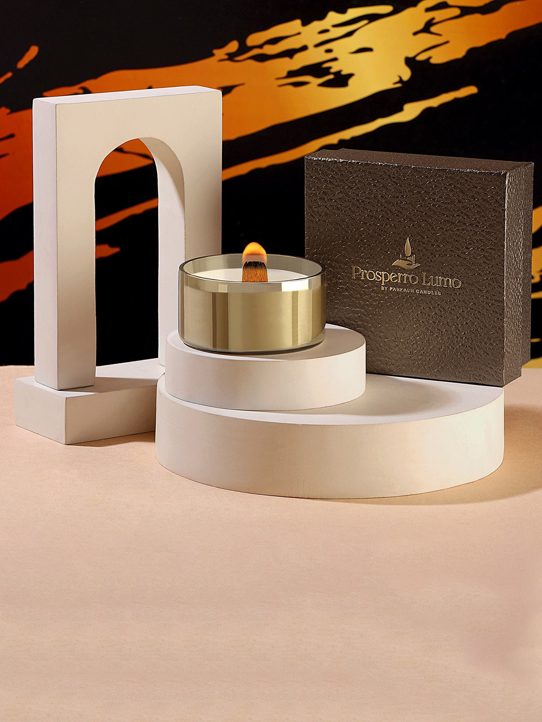 Parkash Candles Glass Glaide Clipon Premium Glass Home Decor Solid Jar Candles