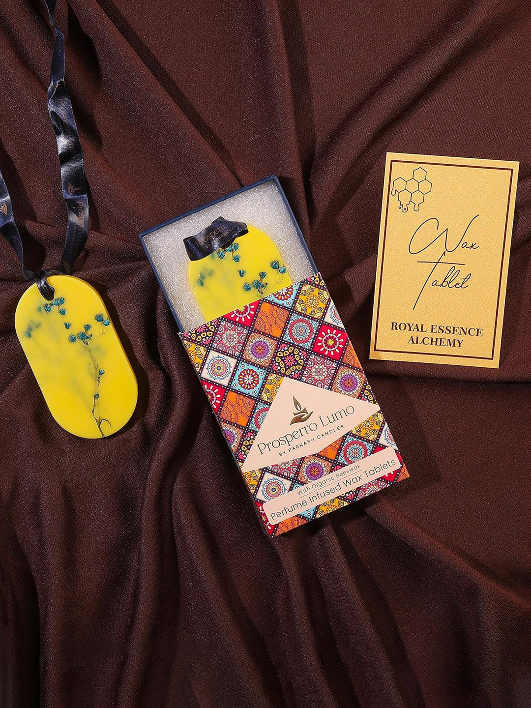 Parkash Candles Yellow Beeswax Tablets Air Freshner