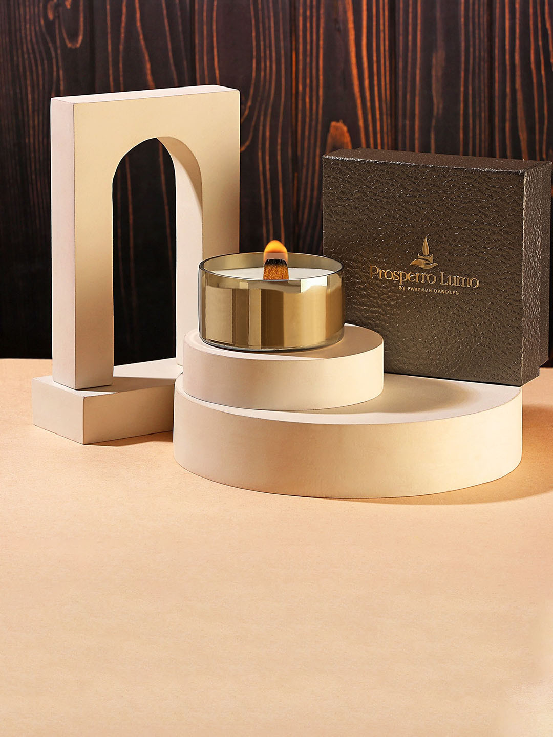 Parkash Candles White African Woods Premium Glass Soy wax Home Decor Solid Jar Candles