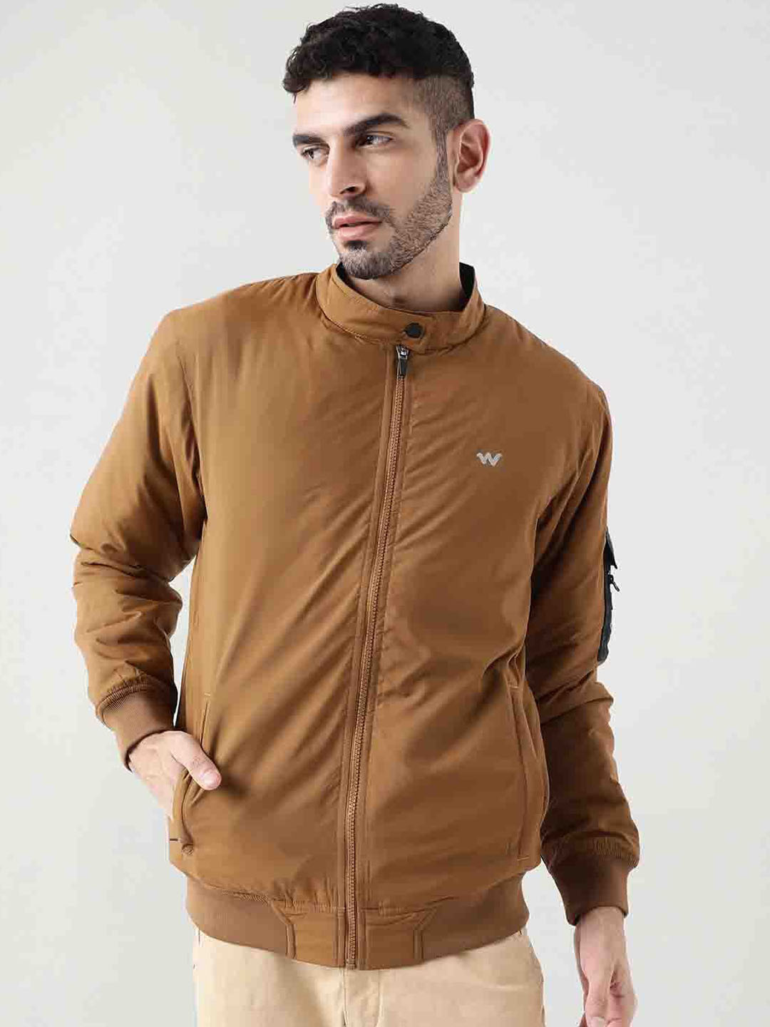 Wildcraft Men Beige Insulator Bomber Jacket