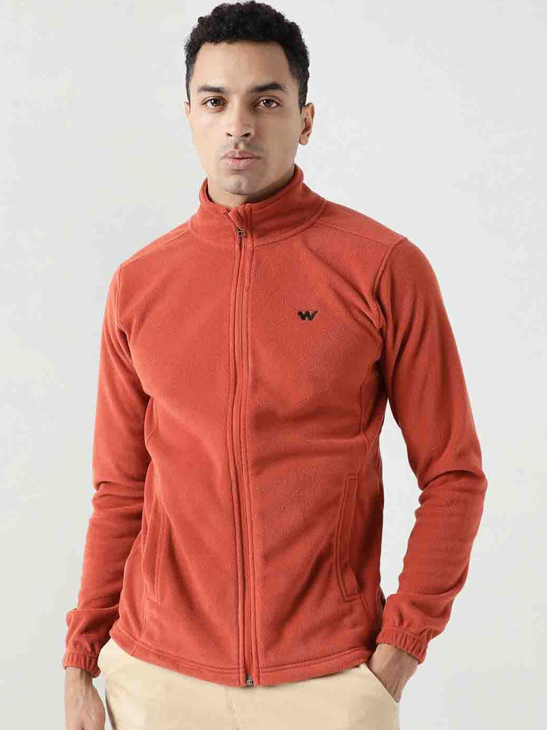 Wildcraft Men Rust Fleece Insulator Sporty Jacket