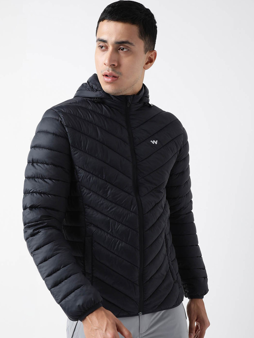 Wildcraft Men Black Insulator Longline Puffer Jacket