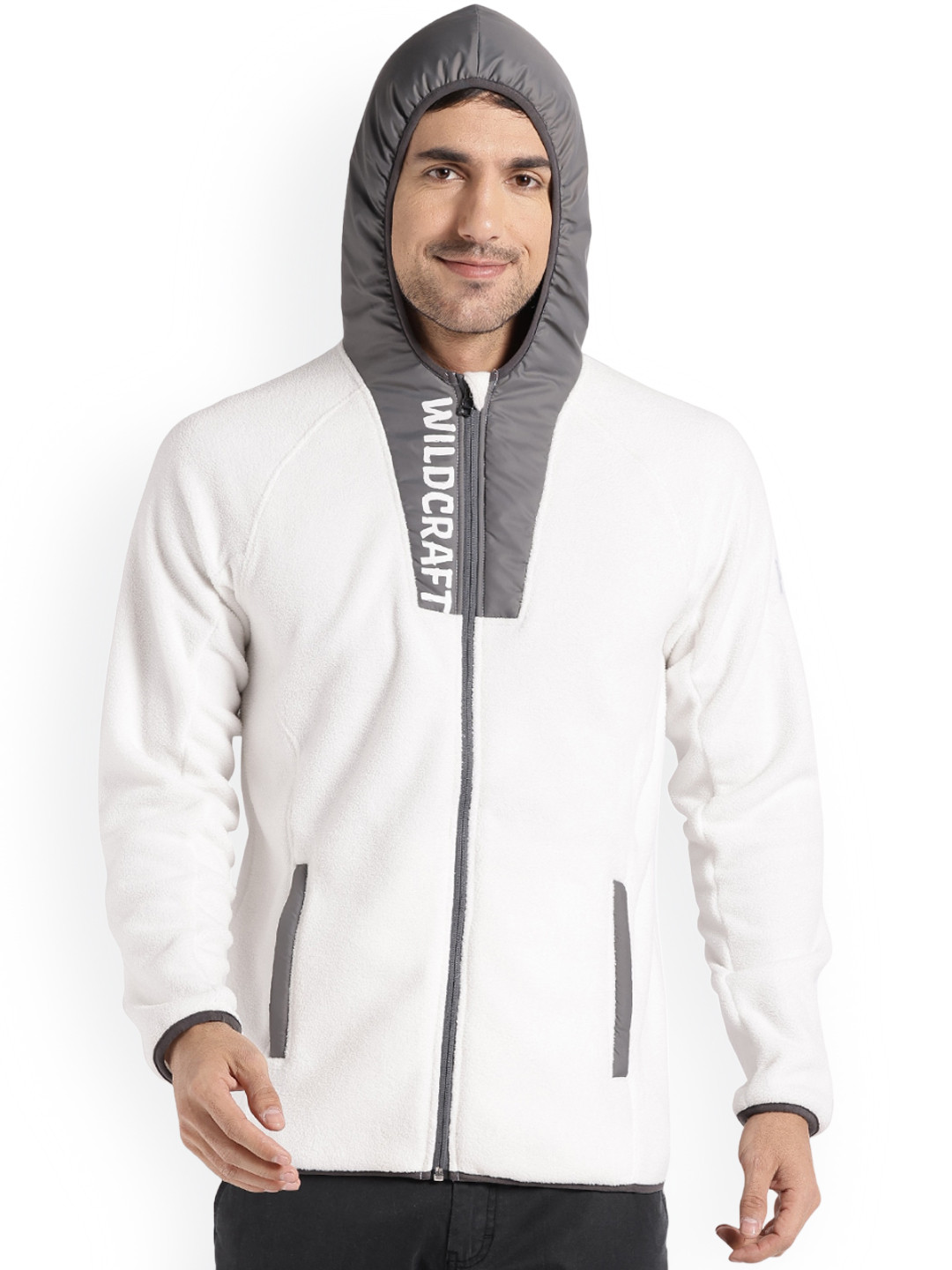 Wildcraft Men Beige Fleece Insulator Sporty Jacket