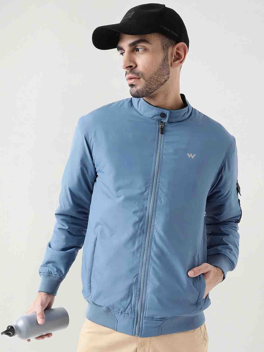 Wildcraft Men Beige Colourblocked Insulator Longline Biker Jacket