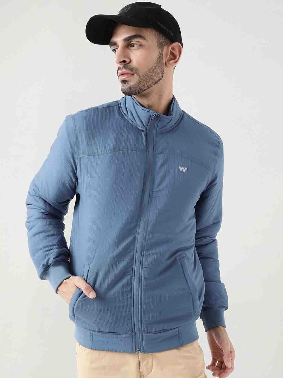 Wildcraft Men Beige Washed Insulator Open Front Jacket