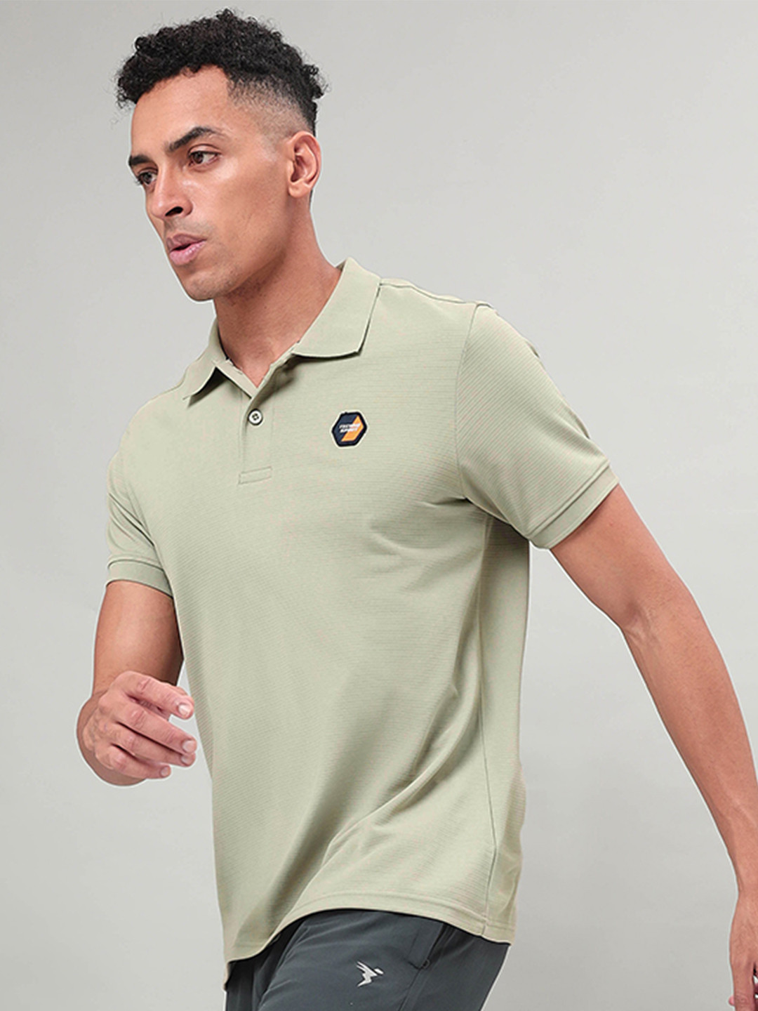 Technosport Polo Collar Antimicrobial Slim Fit T-shirt