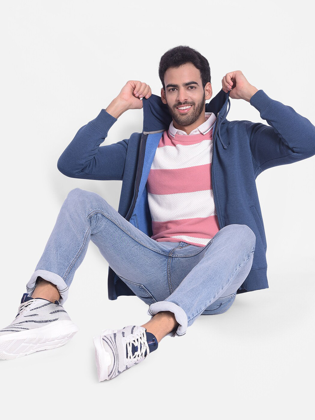 Crimsoune Club Front Open Hooded Sweatshirt