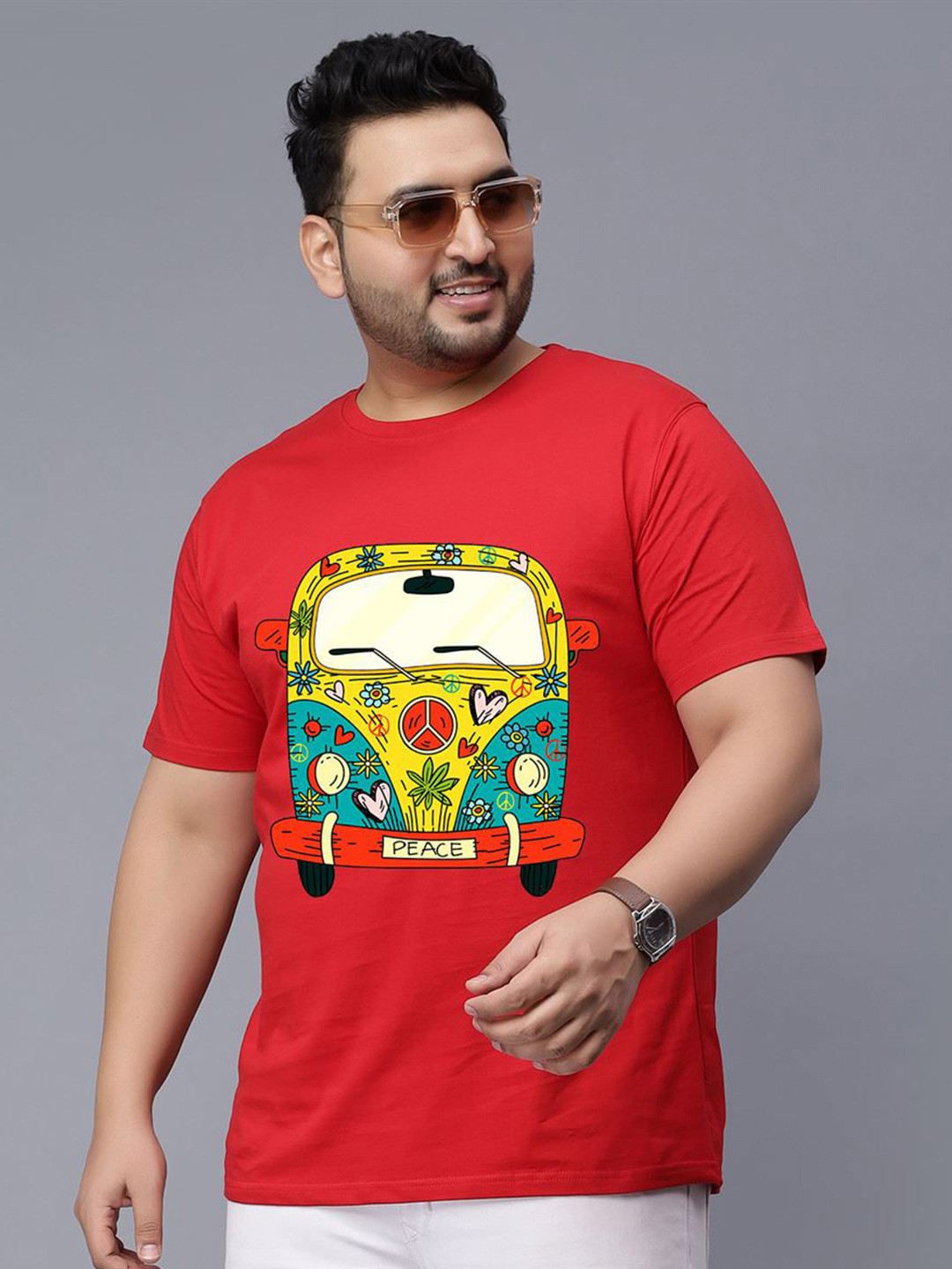 Toodle Plus Plus Size Unisex Typography Printed Cotton T-Shirt