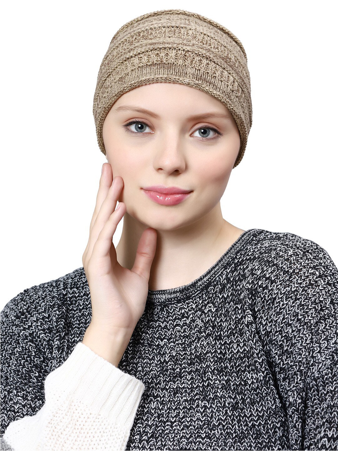 Bharatasya Heathered Winter Knitted Acylic Headband Earwarmer