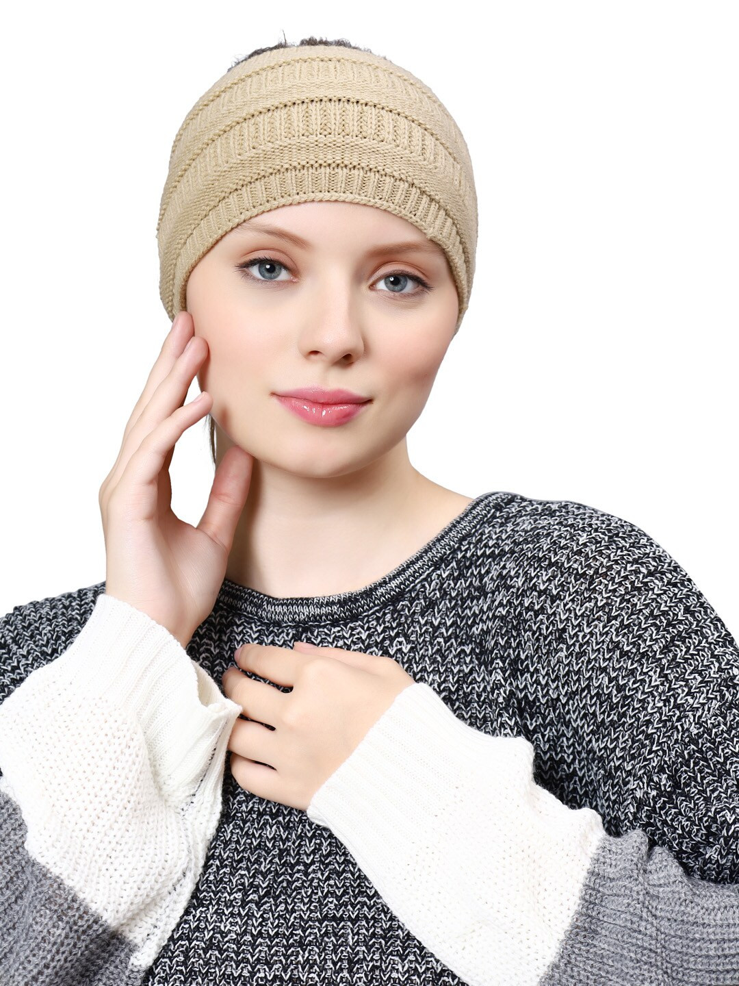 Bharatasya Winter Knitted Acrylic bandana Headband