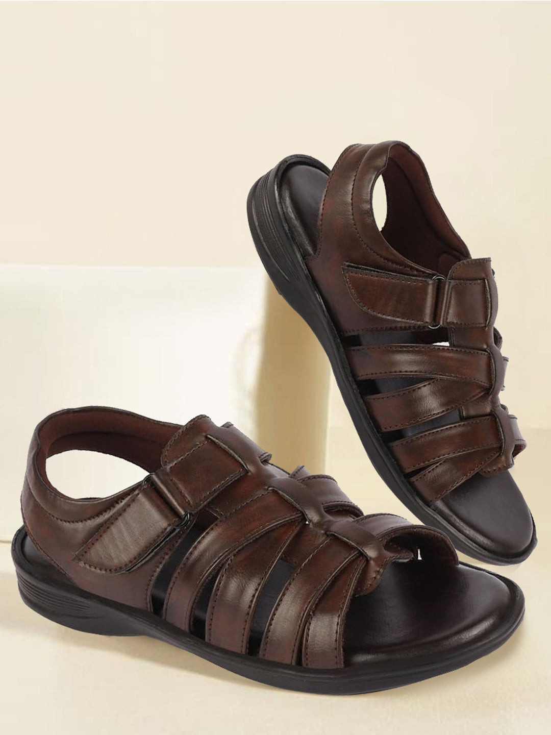 FAUSTO Men Multi Strap Comfort Sandals