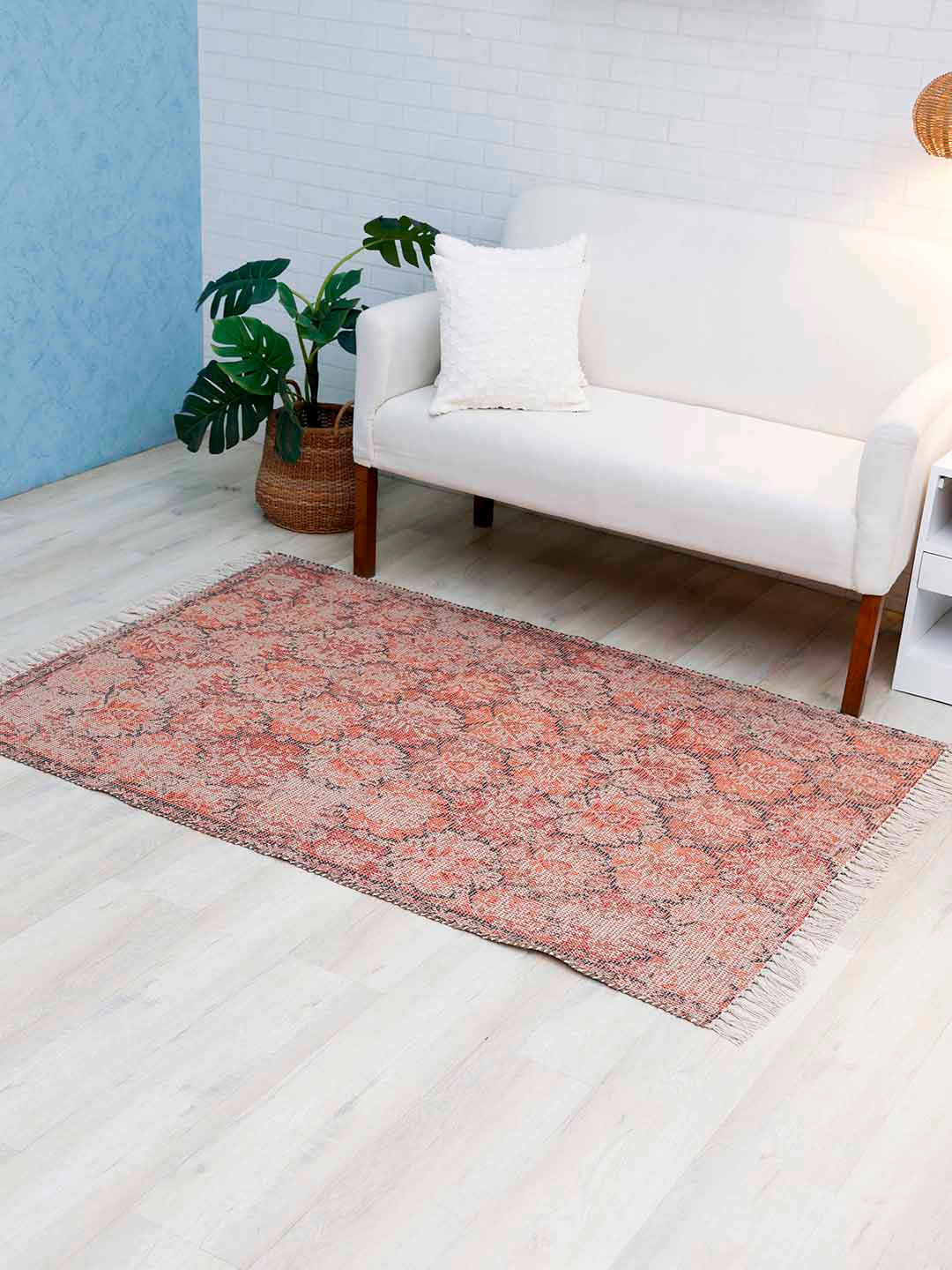 Ariana Rust Digital Printed Jute Dhurries