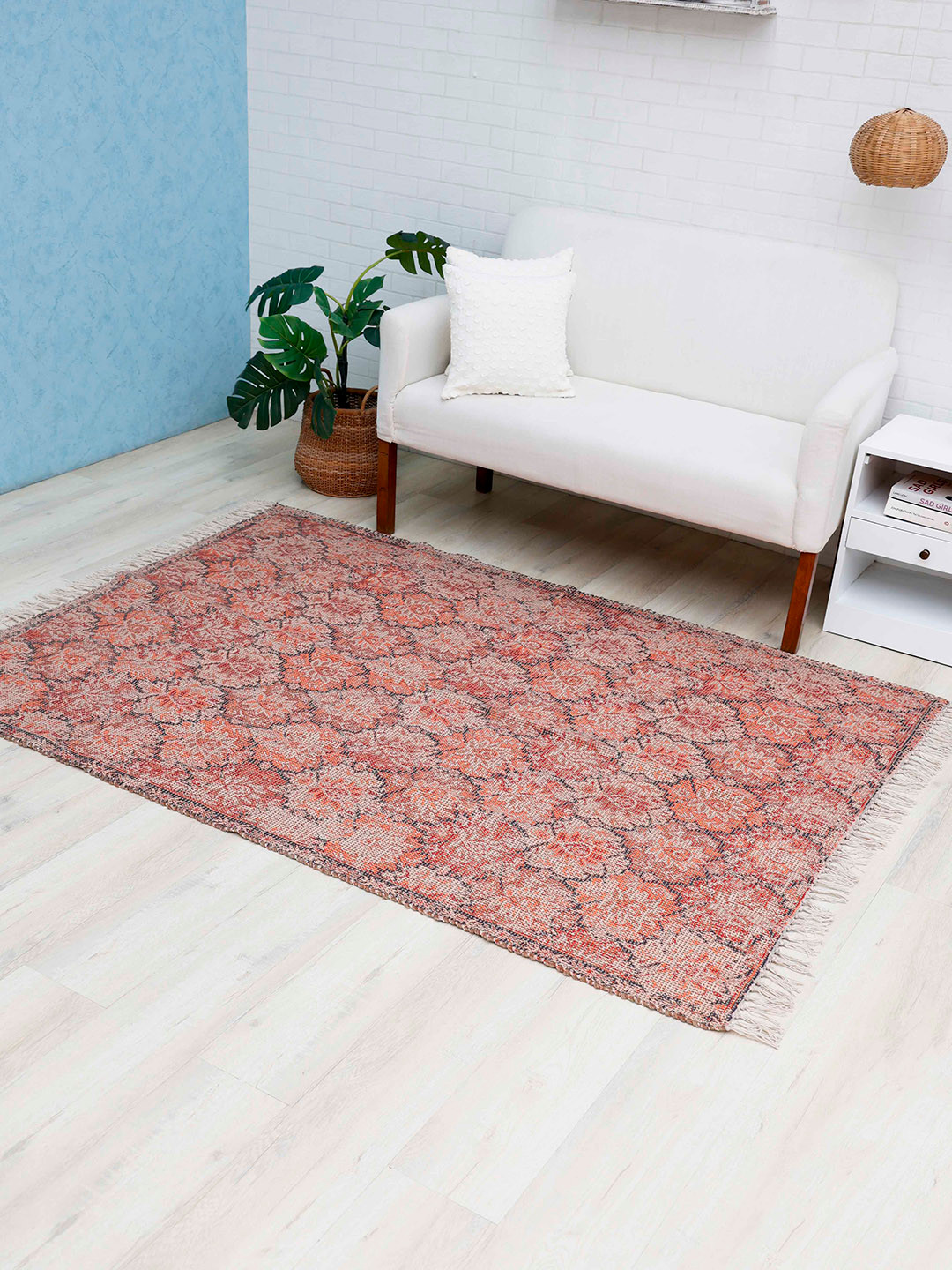 Ariana Rust Digital Printed Jute Dhurries